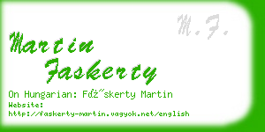 martin faskerty business card